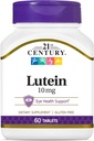 21st Century Lutein 10 mg - 60 Tablets, Pack of 2