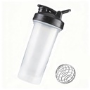Shaker Bottle, Protein Mixer Bottle, Sports Shaker Bottle with Wire Whisk Great for Protein Shakes and Pre-Workout, 32 oz, Clear/Black