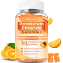 Potassium Gummies, Potassium Chloride for Adults, Sugar-Free Potassium Supplement Gummies Support Electrolyte Balance & Leg Cramps for Women & Men, Orange Flavor, Vegan, 60 Count