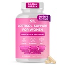 Effective Nutra Cortisol Supplements for Women | Ashwagandha, Magnesium & L-Theanine | Stress, Sleep & Hormonal Balance | PMS, Mood & Adrenal Support | 3rd Party Tested | 60 Capsules