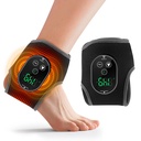 Cordless Ankle Massager for Pain Relief, Foot Massager for Neuropathy, Foot and Ankle Massager, Rechargeable 3000mAh Battery, 4 Heat Levels 3 Vibration Modes, Black