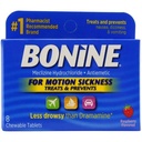 Bonine Motion Sickness Chewable Tablets - Model 114-9103 - 8 Tablets