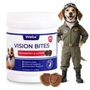 Wellix 260 Bites Vision Taurine for Dogs - Senior Eye Supplement with Cranberry, Lutein, Marshmallow Root, Vitamin - Tear Stain Remover for Puppy, Small Medium & Large Dogs