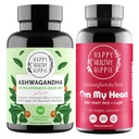 Happy Healthy Hippie Red Yeast Rice with CoQ10 Supplement & Organic Ashwagandha Capsules