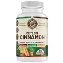 Organic Ceylon Cinnamon for Men & Women | Antioxidant & Immune Support | Promotes Digestive & Gut Balance | All Natural, Vegan, Gluten-Free | 60 Capsules | Made in The USA.
