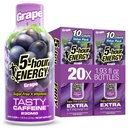5-hour ENERGY GRAPE Flavor, 20 Count, 1.93 Fl Oz Energy Shot, Extra Strength, Amino Acids, B Vitamins, Sugar Free and Zero Calories