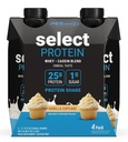 PEScience Select Protein Shake RTD, 25g Whey and Casein Blend, High Protein Drink, Gluten Free, Keto Friendly, 0g Sugar, Low Carb Ready to Drink Meal Replacement, Vanilla Cupcake - Pack of 4