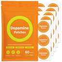 Dopamine Patches Extra Strength 60 Patches – Mood Support, Calm & Focus - Stress Relief with Mucuna Pruriens & 5-HTP – Plant-Based, Vegan, Non-Transdermal, 2 Month Supply