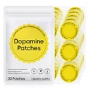 Dopamine Patches, Vegan Mood Support Patches to Promote Emotional Balance, Improve Well-Being & Help You Keep Focused, Happy & Sharp, Natural for Men Women 30Count