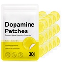 Dopamine Patches - Plant-Based Herbal Blend, Supports Dopamine & Serotonin Balance - Transdermal Wellness Patch for Men & Women - 30 Count (1 Month Supply)