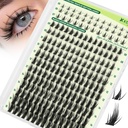 KEYYOU Manga lash clusters 216 Pcs C Curl Upper Lashes 8-16mm Mix and B Curl Lower Lashes 5-7mm Mix,Wispy Natural Invisible Band Anime Lash with Waterproof DIY Lash Extension at Home (Lash-Anime 01)