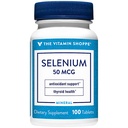 Selenium 50mcg - Mineral Supplement to Support Cellular & Heart Health, Once Daily Antioxidant, Gluten Free - Defends Against Free Radicals (100 Tablets) by The Vitamin Shoppe