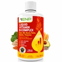 ENP Super B Complex Liquid - B12, B6, Thiamine & Biotin - Energy, Metabolism & Nervous System Support - Liquid B Vitamins for Daily Wellness - 32 Servings