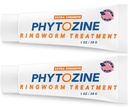 PHYTOZINE Anti Fungal Cream For Skin With 1% Tolnaftate - Ringworm Treatment For Humans - Effective Athletes Foot Treatment Cream - Nourished by 15+ Natural Oils & Botanicals - Made in USA-1 oz (2 Pc)
