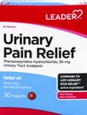 Leader Urinary Pain Relief Maximum Strength, Urinary Tract Analgesic, Relieves Burning and Urgency, Phenazopyridine Hydrochloride 95 mg, for Adults, Both Men & Women, 30 Tablets