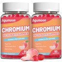 2 Pack Chromium Picolinate Gummies 1000 mcg, Vegan, Gluten-Free, Peach Flavor, 120 Vegan Gummies