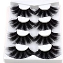 NEW 4 Pairs 3D Mink Hair False Eyelashes Criss-cross Wispy Cross Fluffy length 25mm Lashes Extension Handmade Eye Makeup Tools (MDR-5)