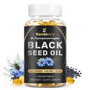Black Seed Oil Softgels, 5% Thymoquinone, Cold Pressed Nigella Sativa from Turkish Black Cumin Seed, 500mg with Vitamin E, Non-GMO & Vegan, Gluten Free, 150 Softgels