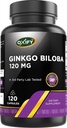 Oxify Ginko Biloba 120 mg | 120 Capsules | Gluten-Free, Non-GMO | Supplement Made in USA
