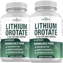 Lithium Orotate 10mg | 5mg Per Capsules | High Bioavailability Trace Mineral | Promotes Healthy Aging, Supporting Brain Supplement | 120 Veggie Capsules