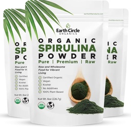 Βιολογικός Κύκλος της Γης Spirulina σκόνη, Kosher, Ακατέργαστη και μη ακτινοβολημένη πρωτεΐνη Vegan 