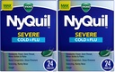 Vicks NyQuil Severe Cold, Flu, & Congestion Medicine, 24 Liquicaps, Maximum Strength, 24Count (Pack of 2)