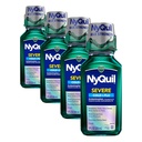 Vicks NyQuil Severe Cold and Flu Relief Liquid Medicine, Maximum Strength, 9-Symptom Nighttime Relief for Headache, Fever, Sore Throat, Nasal Congestion, Sinus Pressure, Runny Nose, Cough, 8 FL OZ