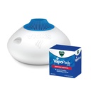 Vicks Warm Steam Vaporizer & Humidifier 1.5 Gallon Tank, Night Light, Works with VapoPads + Vicks VapoPads with Original Menthol Formula - Scent Pads for Congestion Relief, 20-Pack, Box Color May Vary