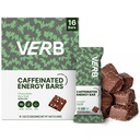 Verb Caffeinated Energy Bars Chocolate Sea Salt (26g, Pack of 16) 110-Calorie Delicious Low Sugar Energy Bar - Vegan Gluten Free On-the Go Snack with 80mg Green Tea Caffeine Only Real-Food Ingredients