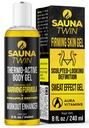 Sauna Twin Thermo-Active Body Gel Waist Trimmer Sweat Effect Warming Workout Enhancer for Trainer Band Wrap Massage Firming Circulation Performance Exercise Routine Faster Results 8 fl oz