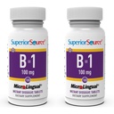 Superior Source Vitamin B1 (Thiamin), 100 mg, Under The Tongue Quick Dissolve MicroLingual Tablets, 100 Count, Increased Metabolism and Energy Production, Nervous System Support, Non-GMO, Pack of 2