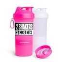Smartshake Original 4 Pack 600 ml/20 oz Protein Shaker Bottle | Silent Mixing, Leak-Proof Shaker Bottle | Shaker Cups For Protein Shakes | Gym Shaker Bottle | BPA-Free, Dishwasher Safe | Pink & White
