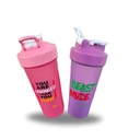 Magiko Blender Shaker Bottles for Protein, 28oz Portable Leakproof Pre-Workout Nutrition Water Bottle, BPA-Free Gym Protein Shaker for Sports & Outdoor Motivational Protein Shaker (Pink Purple)