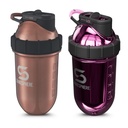 SHAKESPHERE Stainless Steel Shaker Bottle Bundle – Copper & Mirrored Pink, 24oz Insulated