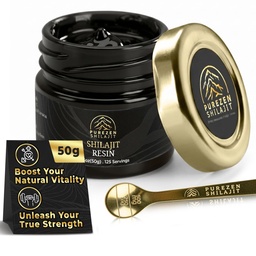 Pure Himalayan Shilajit Resin (50g) | 75%+ Fulvic Acid, 85+ Trace Minerals from 17,000 ft Himalayas – Natural Energy, Stamina & Muscle Support for Men & Women, Lab-Tested.