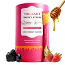 Shilajit Honey Sticks for Women with Shatavari & Saffron, Natural Energy & Vitality Booster, Strawberry Shilajit Honeysticks for Hormonal Balance, Focus & Stamina, 30 Sticks