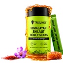 Trisundi® Himalayan Shilajit Honey Sticks – Organic Honey Energy Booster with Fulvic Minerals – Natural Performance Support, On-the-Go Nutrition, 30 Pack