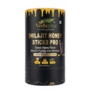 Vedaplus Shilajit Honey Sticks Pro – 77% Fulvic Acid & Pure Wild Honey – 3 Assorted Flavors (Classic, Ginger, Coffee) – Natural Energy, Stamina & Immunity Support for Men & Women – 30 Sticks (8g Each)