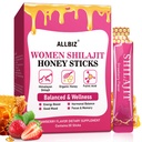 ALLBIZ Shilajit Honey Sticks for Women, Strawberry Honey(30 Sticks)