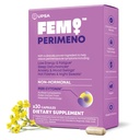 Upsa FEM Perimeno Perimenopause Supplements for Women - Non-Hormonal Pre-Menopause Support for Hot Flashes, Night Sweats, Mood, Sleep & Low Energy - Hormone Balance, Anxiety Relief - 30 Capsules