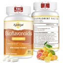 Vitamin C with Bioflavonoids Supplement for Immunity* & Antioxidant & Skin - Blend of VIT C 1000mg and Citrus Bioflavonoids 1100mg, Non-Acidic Acerola Cherry Vitamin C, Vegan, 180 Capsules