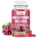 Iron & Hormone Balance for Women Gummies, 40mg Iron Supplement Anemia with multivitamin for Women, Zinc, Selenium, Iodine - for Iron Deficiency - Natural Hormonal Support for PMS, Vegan 60 Count