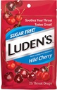 Luden's Sugar Free Throat Drops, Wild Cherry 25 ea (Pack of 10)