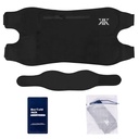 Castor Oil Pack Wrap Kit for Abdomen - Reusable Castor Oil Compress Set, Seamless Leak-Resistant 4-Layer Design with Waist & Neck Wrap for Women & Men - Includes Hot/Cold Pack - Black S/M