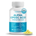 Alpha Lipoic Acid with Coenzyme Q10, Vitamin B, Vitamin C, Biotin, Acetyl-L-Carnitine - Support Cellular Health, Brain Wellness