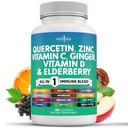Quercetin Zinc Vitamin C Vitamin D Bromelain Elderberry - Nettle Supplement with Artemisinin, Sea Moss, Echinacea - 60 Count