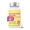 Myo-Inositol & D-Chiro Inositol 40:1 for Women — Hormone Balance, Ovarian Function & Regular Cycles | Vitamin D3, Methylfolate, ALA & Chromium | Third-Party Tested, Vegan, 120 Capsules