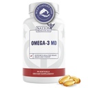 Omega-3 MD Fish Oil - Omega 3 Supplement for Women & Men - Wild-Caught & Burpless Fish Oil 3600 mg - with Omega3 Fatty Acid EPA 1300 mg + DHA 860 mg - 90 Softgels