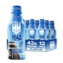 Muscle Milk Pro High Protein Shake, Cookies 'n Creme, 14 fl oz Bottles, (12 Pack) Ultra-Filtered Milk, 42g High Quality Protein, 4g Sugar, 240 Calories, No Artificial Flavors, No Artificial Sweeteners, No Added Colors