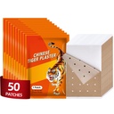 50pcs Tiger Pain Relieving Patches, Chinese Tiger Plaster, Ultra Strength Heat Capsaicin Patches for Knee, Back, Neck, Muscle, Shoulders Herbal Plaster